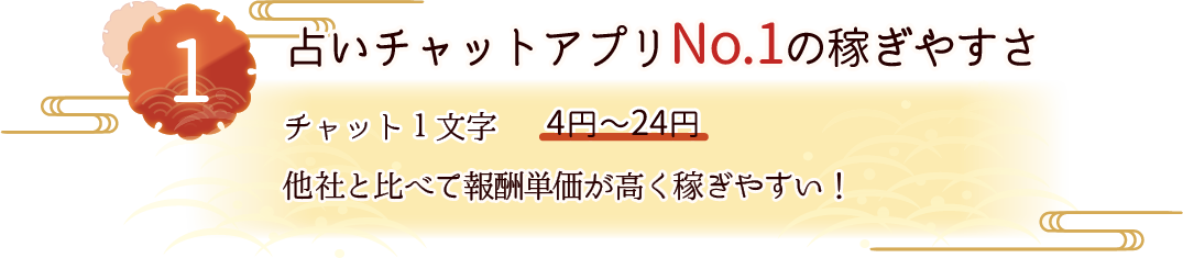 占いチャットアプリno.1の稼ぎやすさ