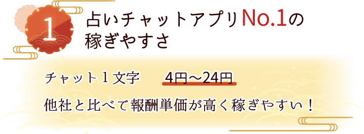 占いチャットアプリno.1の稼ぎやすさ